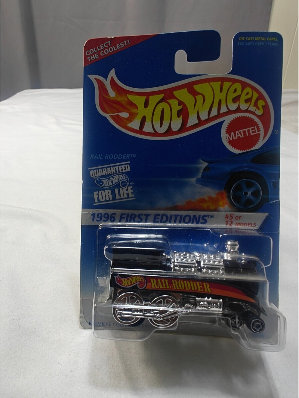 Hot Wheels Rail Rodder 1996 First Editions 1:64 Black Silver Diecast Car - Picture 2 of 6